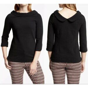 Boden Sarah Ottoman Boat Neck Peter Pan Collar Top